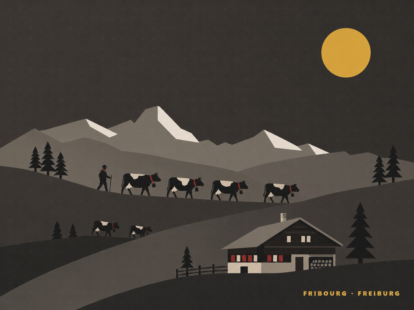 Poya moderne dans les Préalpes fribourgeoises